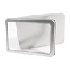Vintage rectangular embossed window chocolate metal tin