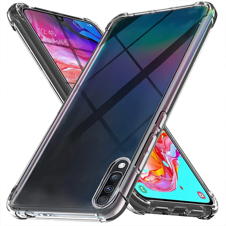 

Scratch Resistant TPU Rubber Soft Protective Case Cover for Samsung Galaxy A70 Case, Clear