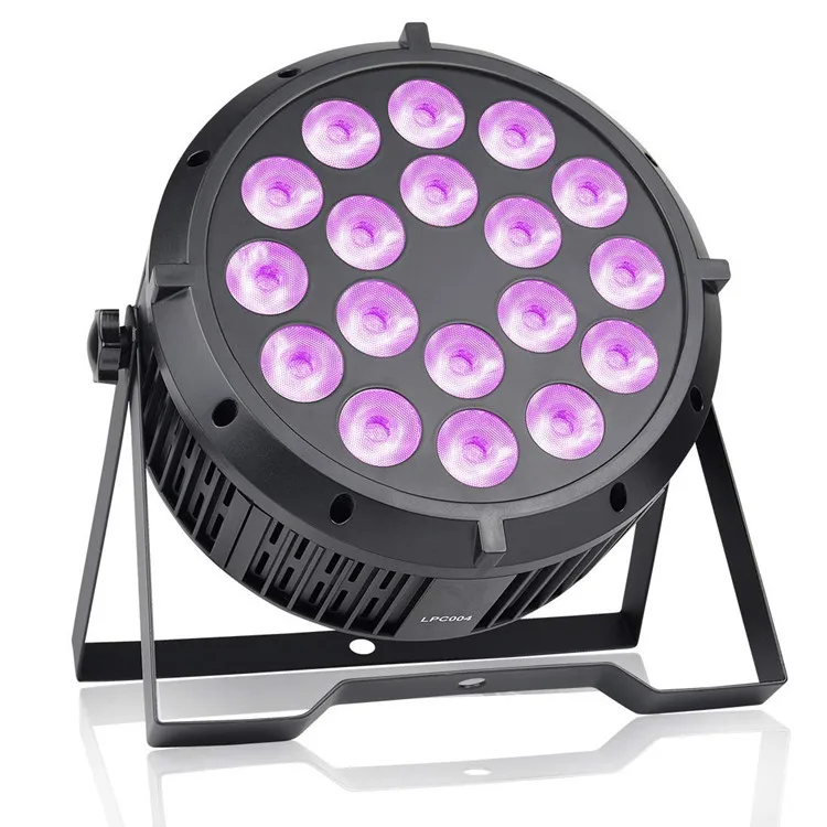 Wholesale new product DMX 512 led flat par light 18 pcs*8w mini rgb stage lighting LPC004