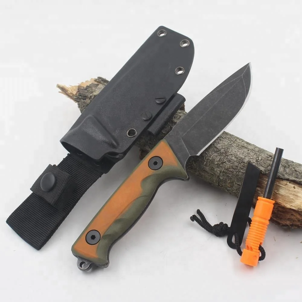 

High quality Fixed Blade Outdoor Hunting Knife for Camping Survival Fishing Tactical with fire starter_Free Shipping