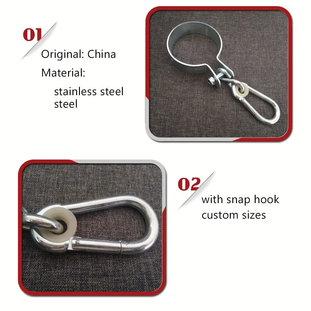 BT-2001 M10*50 MM Zinc Plated Swing Clamp Hook With Snap Hook in Carabiner Rigging Hardware for Pipe Swing Hanger
