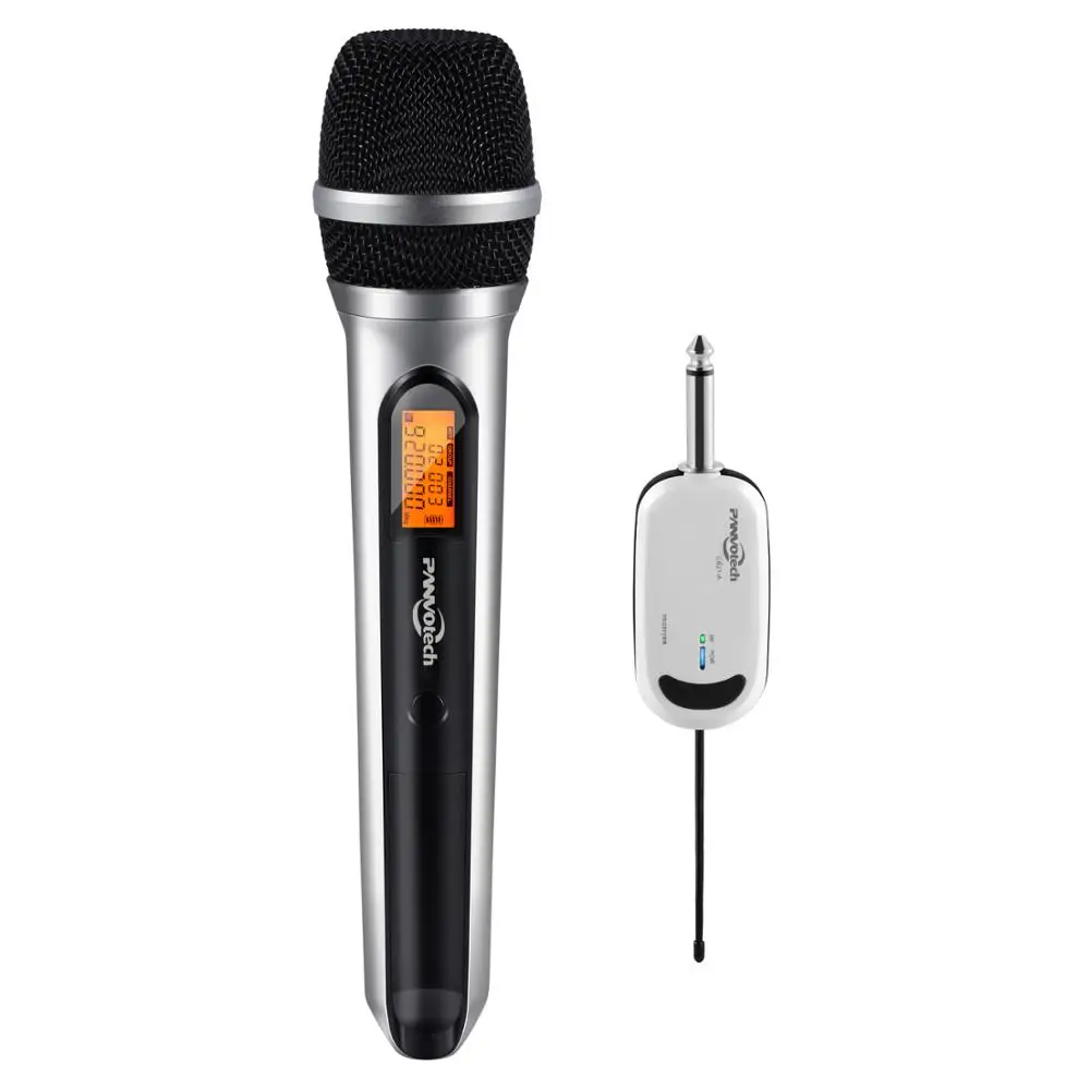 

UHF Wireless Microphone,Panvotech handheld wireless micr with mini receiver for Karaoke, stage performance, DJ, Teachers, Church