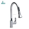 European hand free long neck flexible hose upc 61-9 nsf pull-out single handle touchless 3 way brass kitchen faucet pull out tap