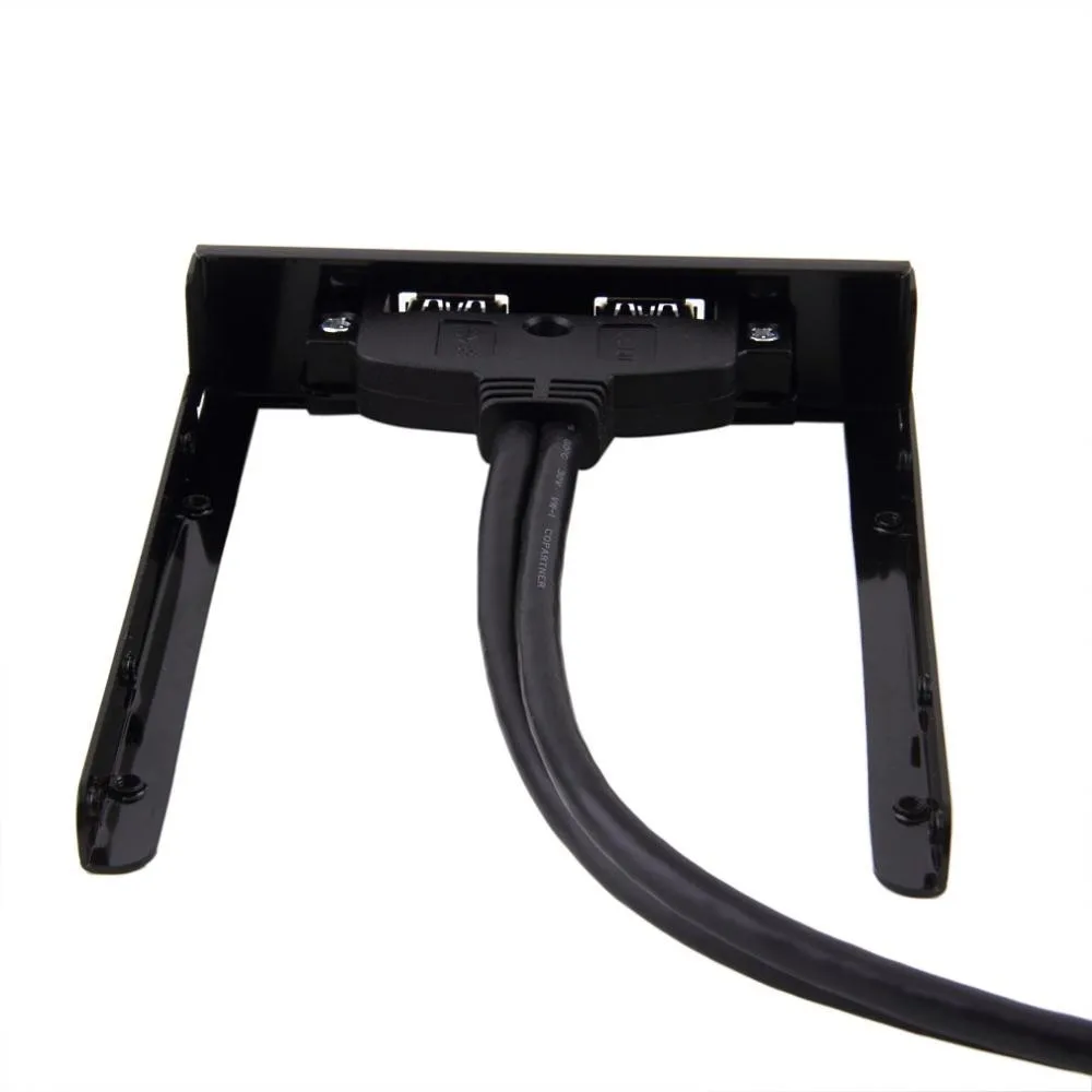 Floppy Disk USB 3.0 20 Pin 2 Ports Front Panel Bay Hub Bracket Cable