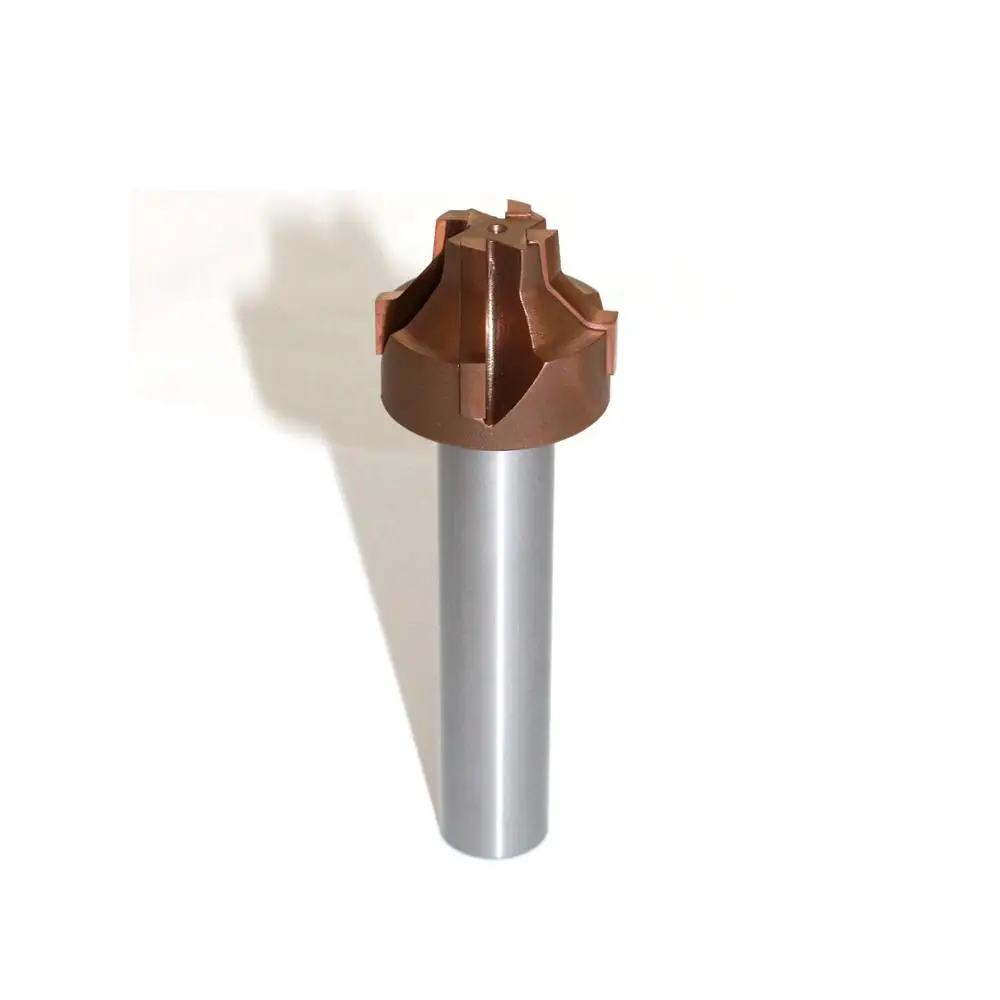 Customized Hss 6 Flutes R2 Radius Milling Cutter With Carbide Inserts
