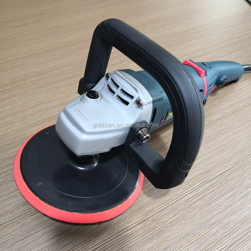 Tolhit 1400w 180mm Professional Variable Speed Angle Grinder Car Polisher Buffing Electric Angle