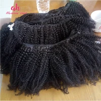 

Hot Sale 4A 4B 4c Afro Kinky Curly Human Hair Weave Wholesale Price Mongolian Virgin Hair 10"-40" Afro Hair Big Stock