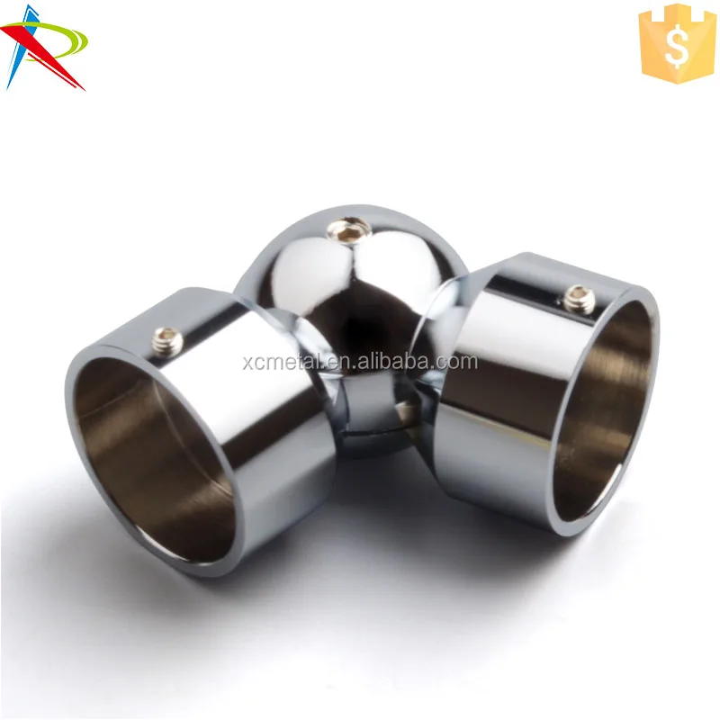 25mm Bay Window Curtain Pole Corner Bend Joint Elbow View Corner