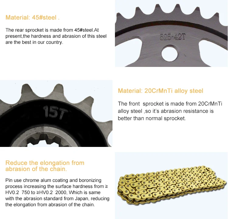 600cc Wholesale Cb600 Colored Motorcycle 525 Golden / Normal Chain And