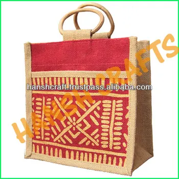 Indian Handicraft Jute Bags Buy Stylish Printable Jute Bag Polka