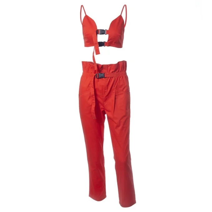 
Fashion Lady Pant Sets Women Overalls Suits Sexy Ladies Trouser Set 