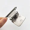 Overlay Cabinet Door Self Closing Flush Hinge, Brush Nickel