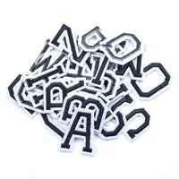 

A-Z white English Alphabet Letter Mixed Embroidered Iron On Patch Badge Paste For Clothes Bag Pant Sewing