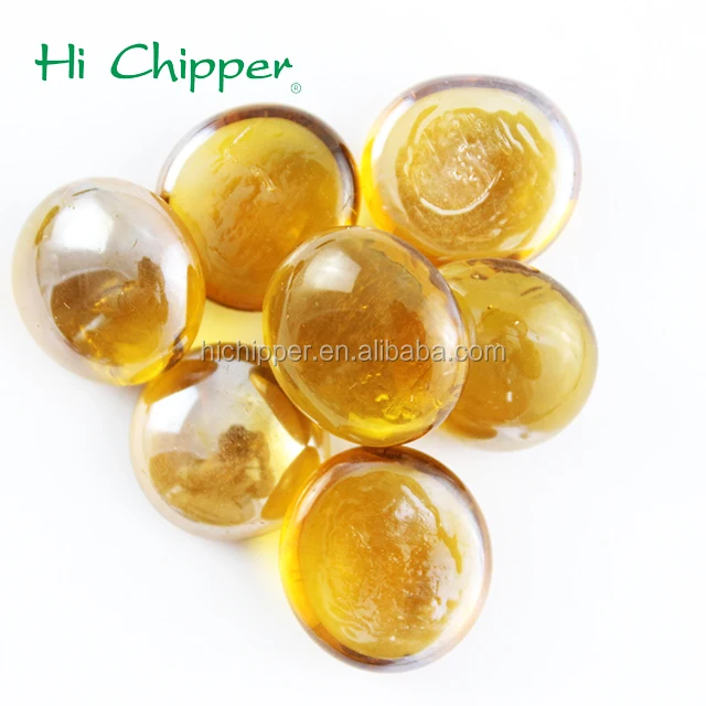 Yellow Decorative Glass Pebble Gems For Fire Pit Buy Yellow
