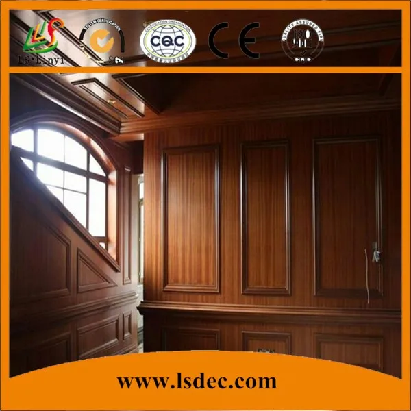 Wooden design WPC Wall panel 600mm high quality waterproof  PVC wainscot boards  for project