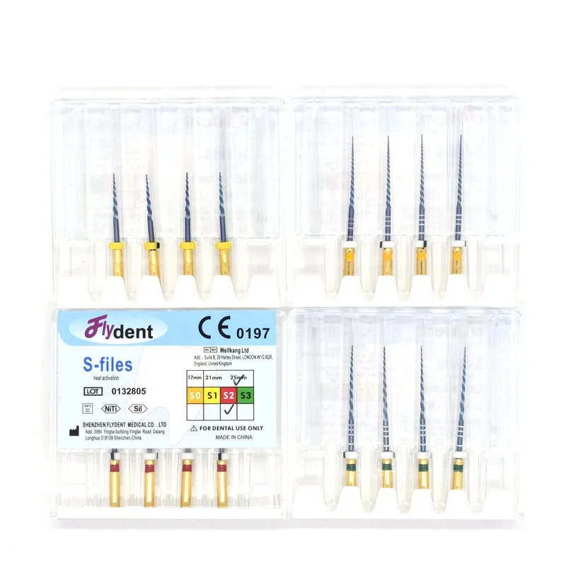 
dental S3 S-FILES rotary engine blue files heat activation files soft and flexible for dental instrument 