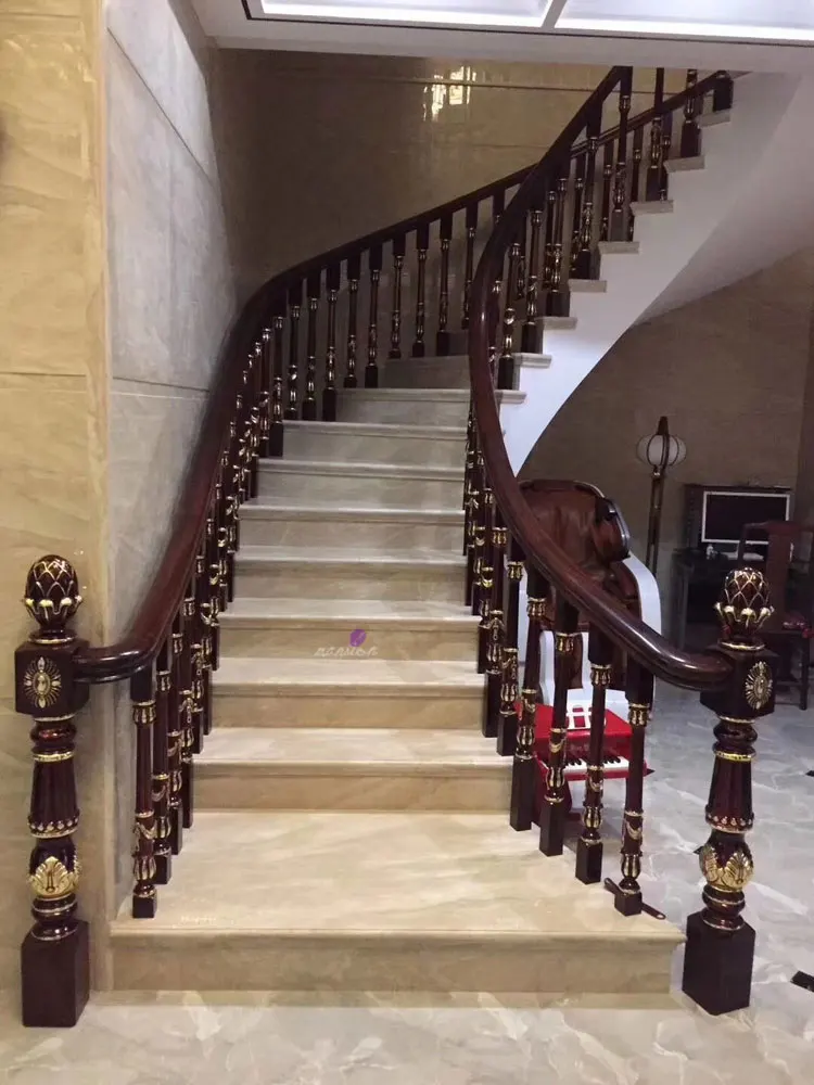 Ornamental Carved Solid Wood Balustrade For sale, View wood balustrade