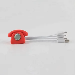 Fast charging speed customized pvc phone usb multi charging cable