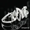 Duoying Factory Latest Stylish CZ Pave Setting Black and White Gold Plating 925 Silver Ring Designs for Girl