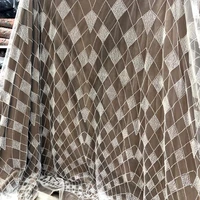 

Arab bridal lace fabric 3d beaded lace white bridal dress fabric