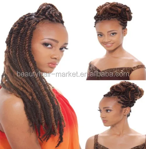 Fake Hair Marley Braids Synthetic Marley Braiding Hair Afro Kinky