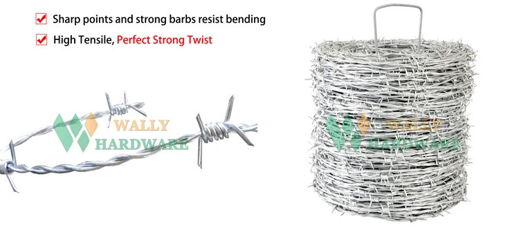 12 *14 Hot Dipped Weight Barbed Wire For Sale