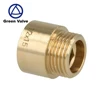 Green Valve High quality CP Extension Sockets 1/2inch Brass Plumbing Materials Pipe Fitting Nipples