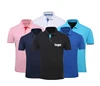 polo t shirt 100% cotton polo shirt men text letter logo embroidery good quality printing small quantity from factory.