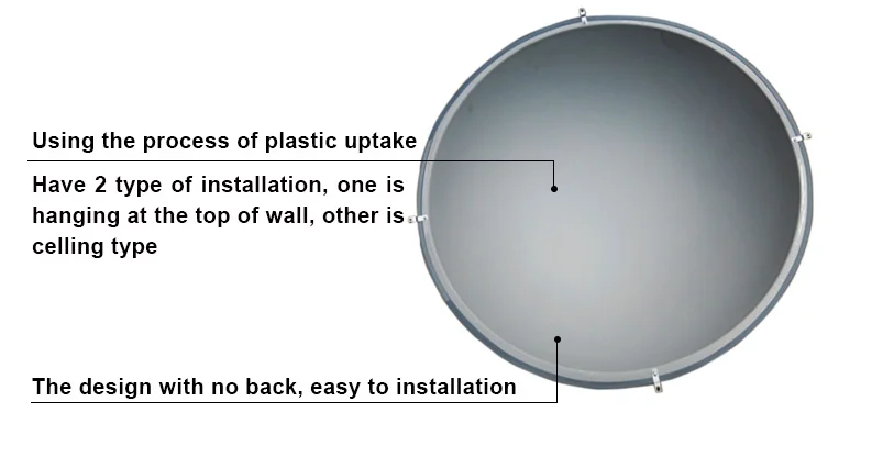 High reflection Security reflective road 60cm pc/acrylic Convex Mirror Safety Mirror