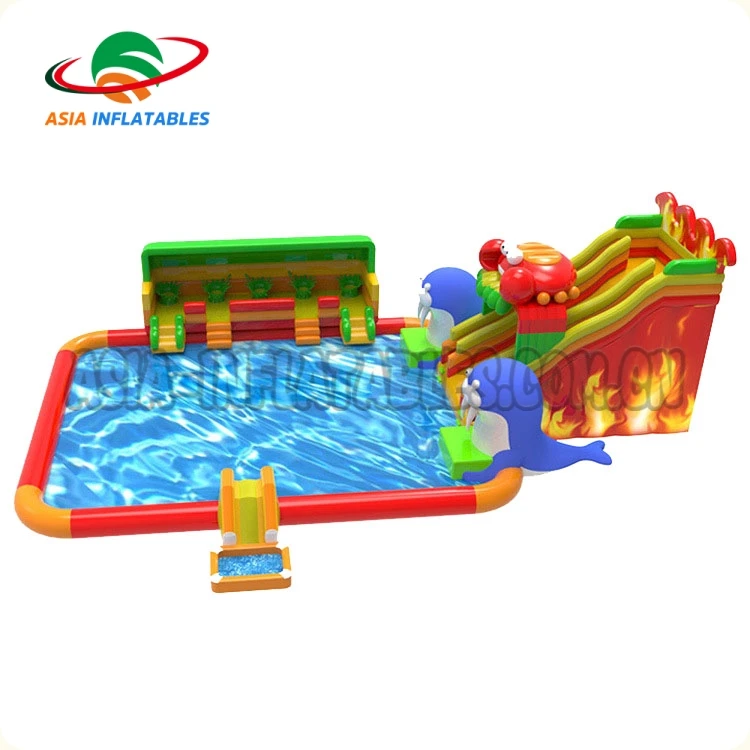 

Commercial Sea World Inflatable Water Pool Slide for Water Park, Can be customized