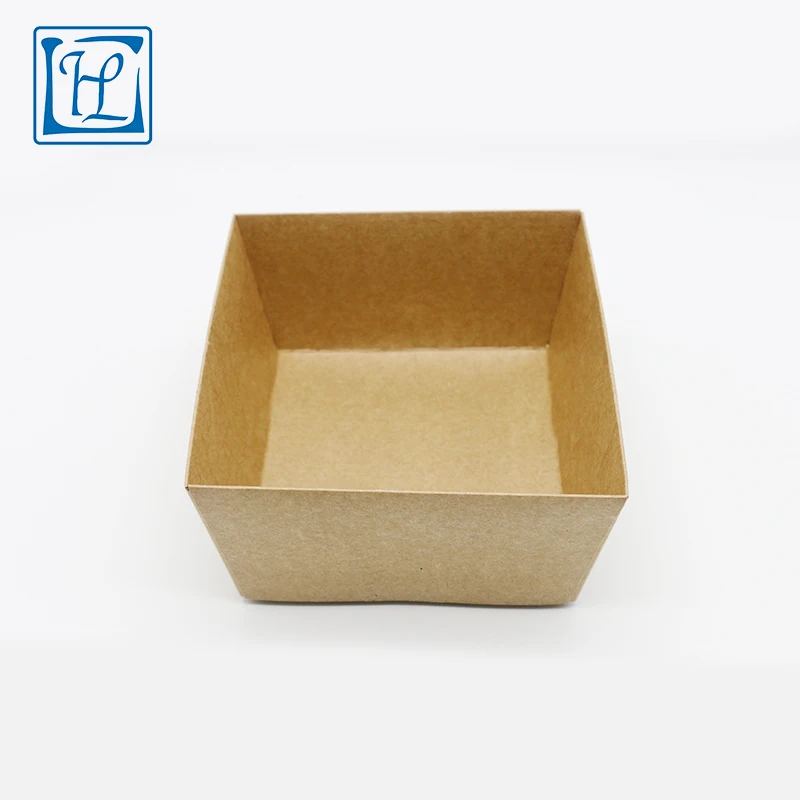 
Kraft paper material with clear lid disposable food use packing box 