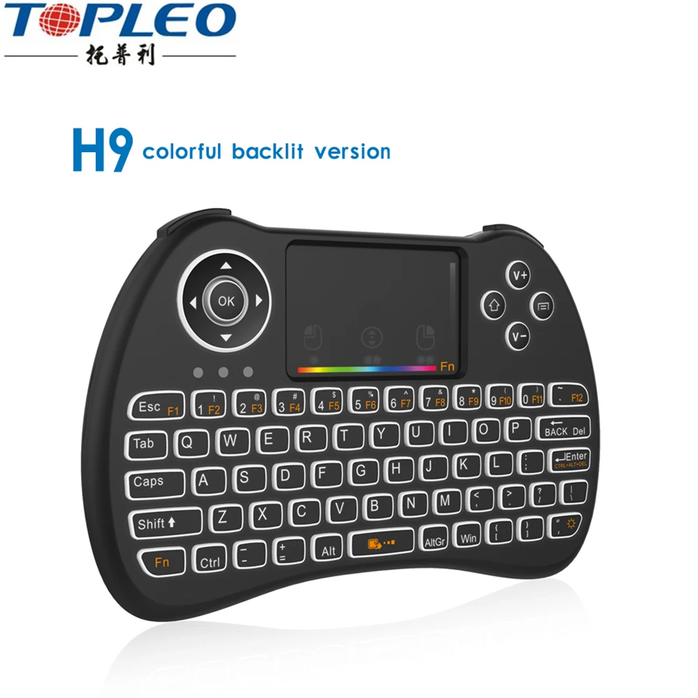 

New Model Multi function 2.4GHz Mini wireless Keyboard H9, Black