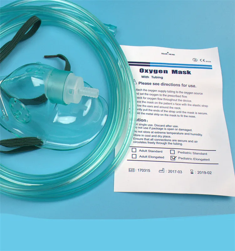 High Quality Pvc Transparent Nonrebreather Oxygen Mask For Medical Use