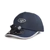 Outdoor sunshade baseball solar fan cap with battery powered panels