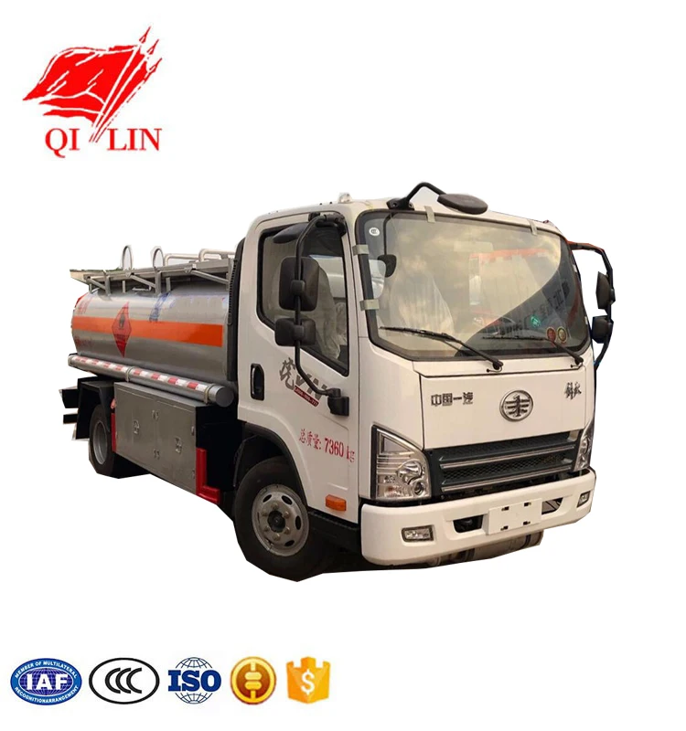 China 5000 liters capacity 4x2 fuel tank truck for sale