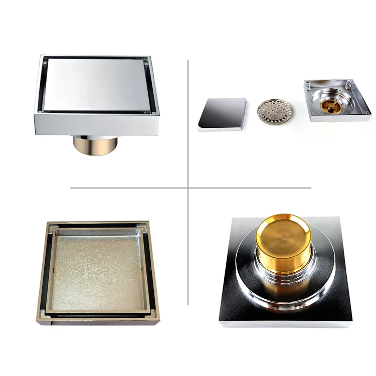 Heavy 4 inch bathroom and toilet conceal tile insert shower floor drain