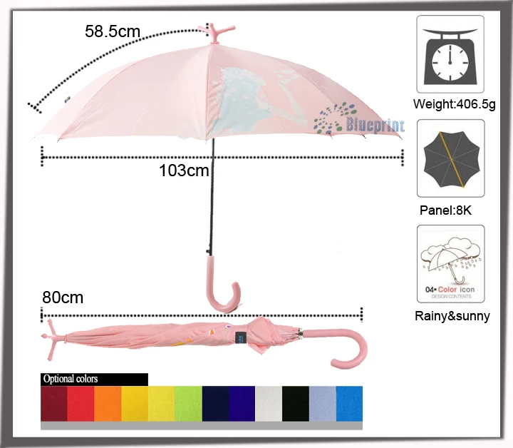 Wholesale Custom Rain Color Changing Standard Umbrella Size Buy