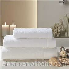 Dobby White Towel for Bathroom Hotel and Spa Cotton Bath Towels