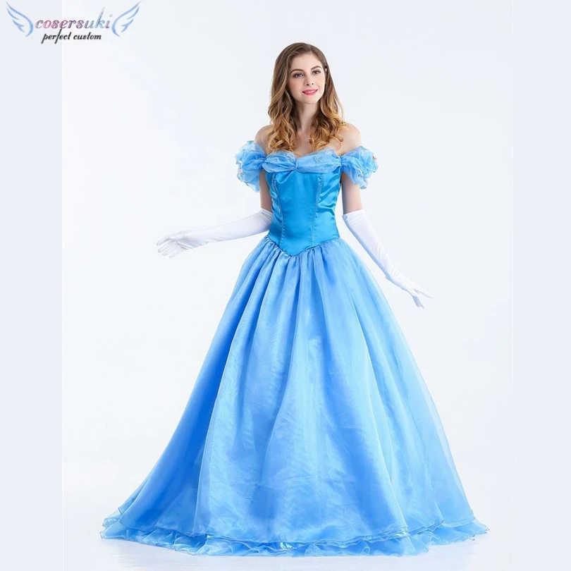 

Halloween costume fairy tale princess godmother Cinderella masquerade princess dress Belle party queuing dress