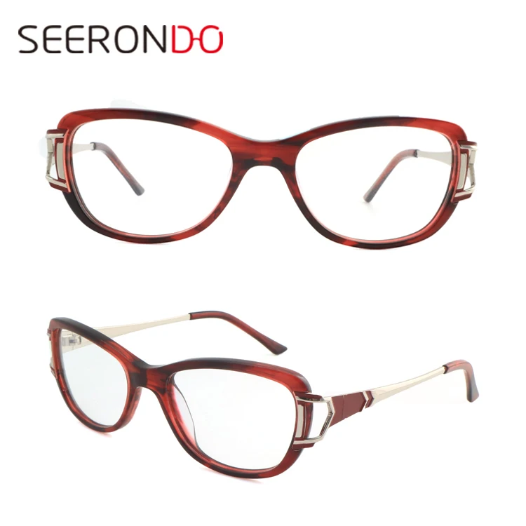 Wholesale Changeable Color Metal Temple Eyeglasses Frames With Unique