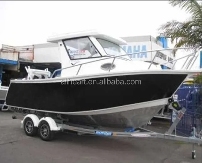 23ft Aluminum Half Cabin Fishing Boat With Walk Around View