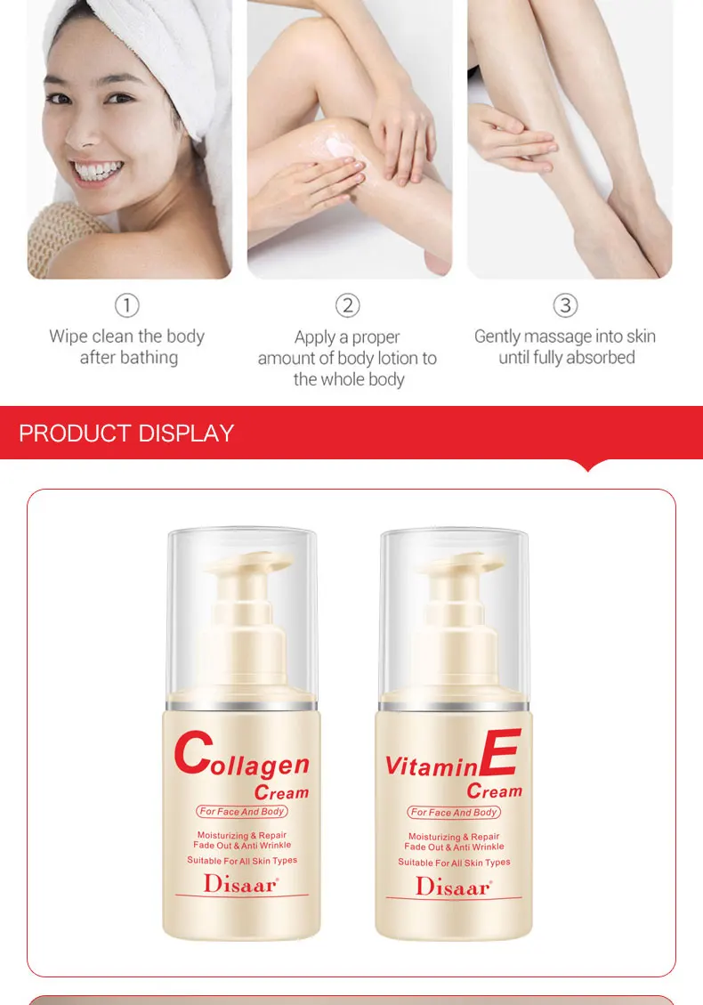 Disaar Moisturizing Skin Care Vitamin E whitening cream for face and body