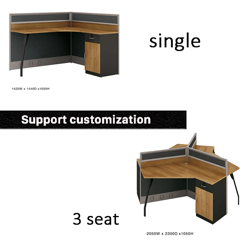 3 Person Combination Office Desk Office Furniture Triangle Workstation ...