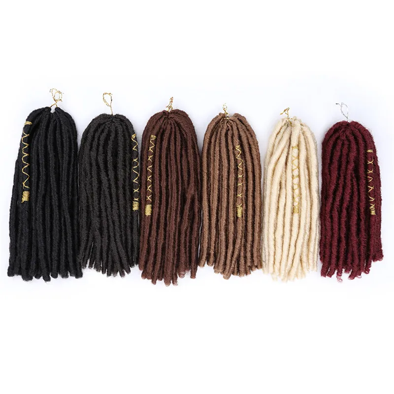 

12 Inch Goddess Faux Locs Dreadlocks Hair Extension Dreadlocks Crochet Braids Hair Synthetic 20stands/Pack Braiding Hair, 1b,4#, 27#,30#,613#,bug