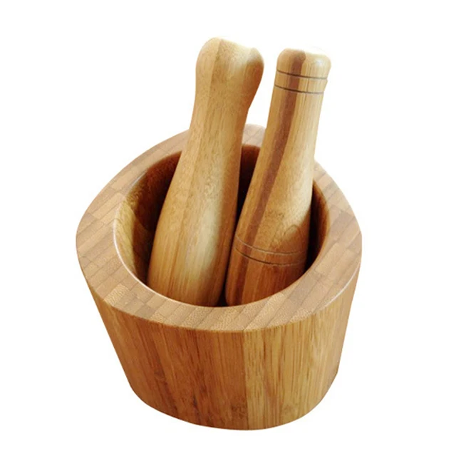 

Natural Bamboo Wooden grinder hight quality herbal nut spice grinder