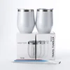 Egg Shaped Custom Gift Set 12 oz BPA Free Powder Coated Stainless Steel Insulated Wine Tumbler Wine Cup Coffee Set