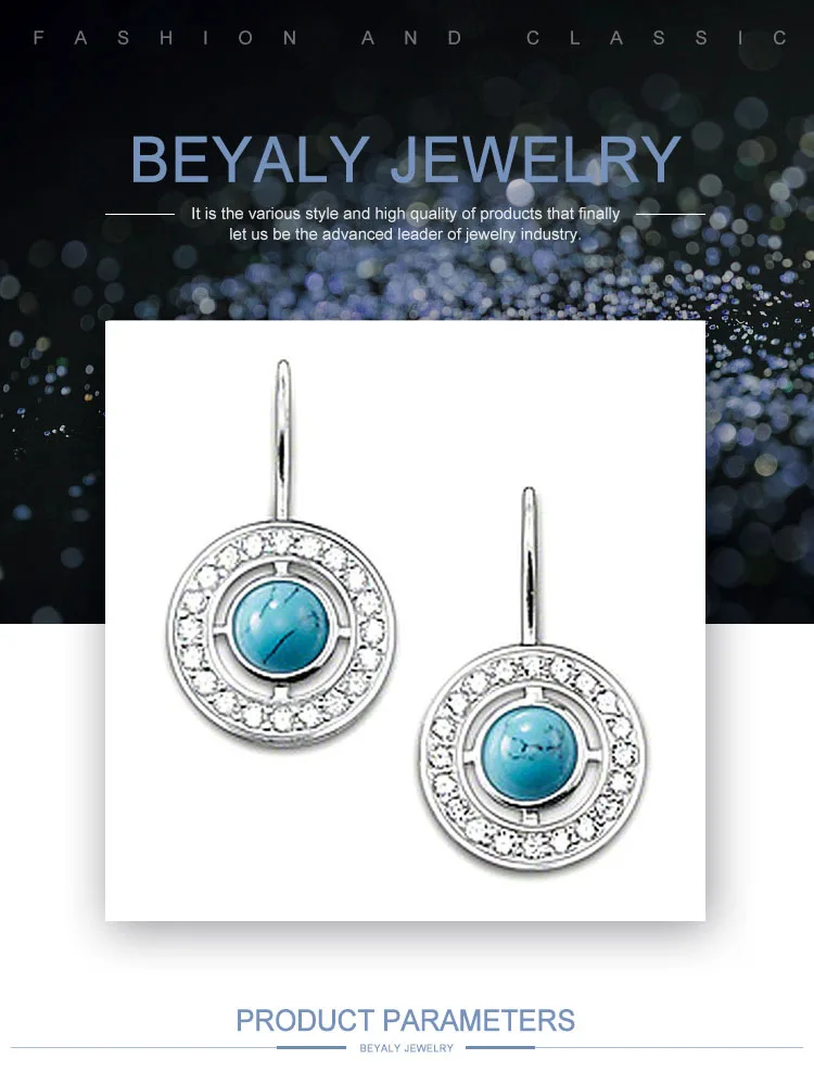 Blue cz set silver jewelry wholesale colombian emerald earrings