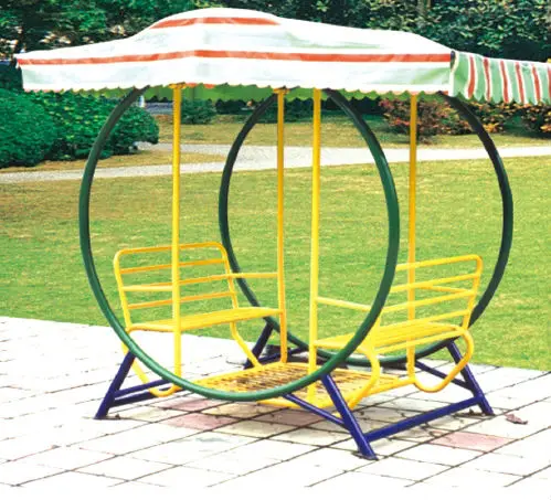 4 Seats Swing Chair Garden Swing Chair With Umbrella Outdoor Double