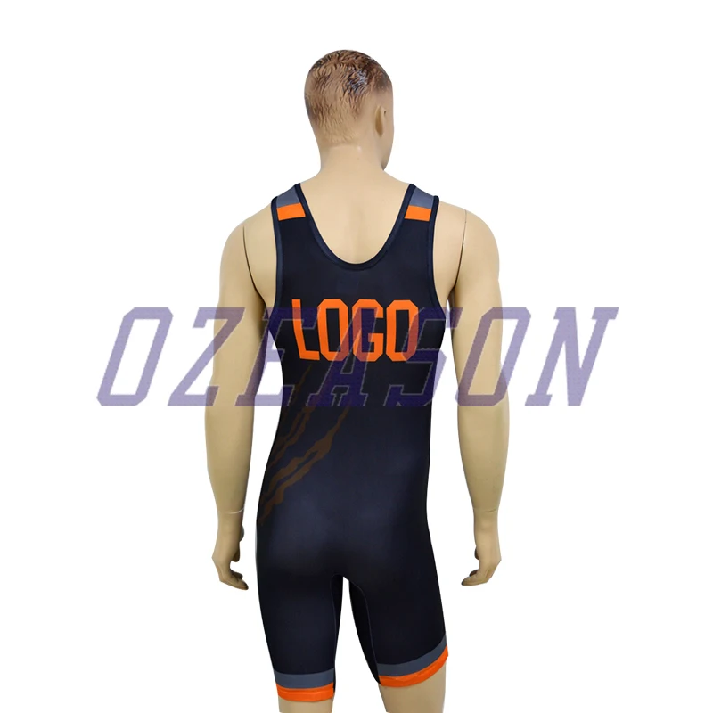 All Over Sublimation Print High Quality Funny Wrestling Singlets