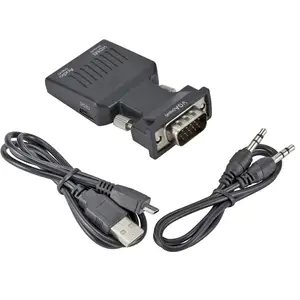 VGA Male to HDMI Female 1080P Video Converter Audio